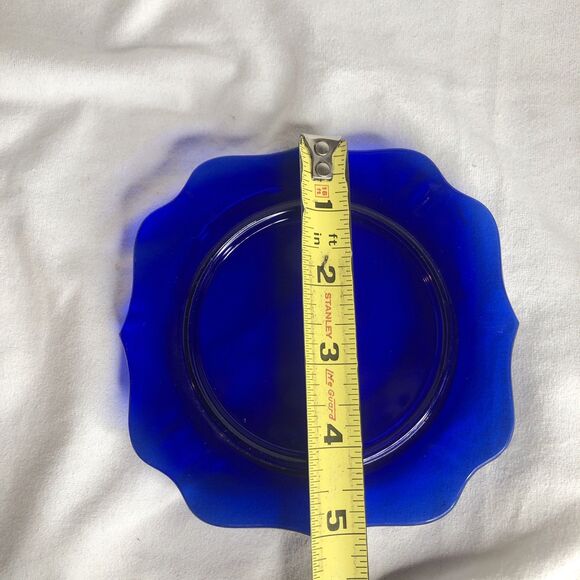 Imperial Glass Cobalt Blue Dish Plate Butter Base Vintage 1950s - Picture 4 of 7
